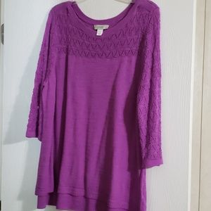 Open weave sweater